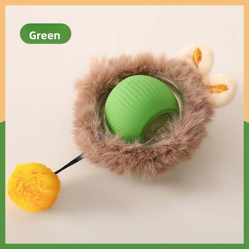 green automatic cat toy