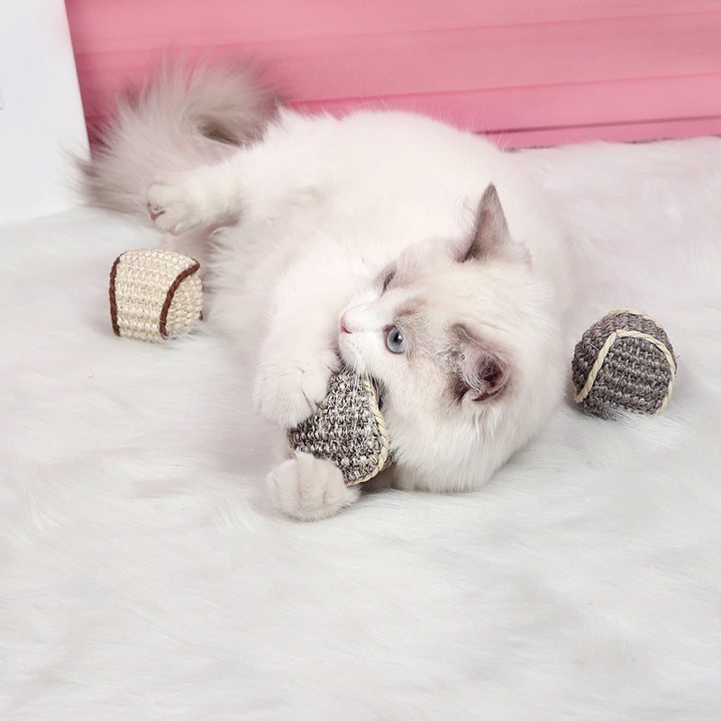 Sisal Knitted Ball Toy For Cats!