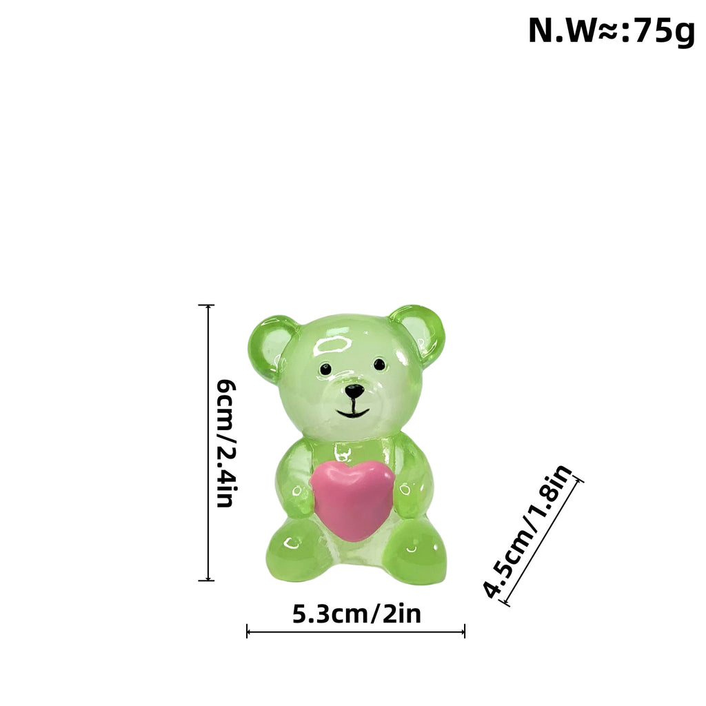green resin bear ornament
