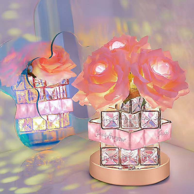 pink crystal night light