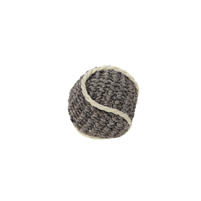 dark grey sisal ball toy