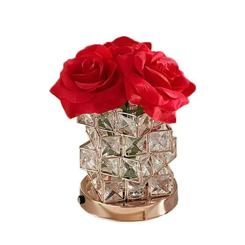red crystal night light