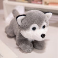 Mini dog plush showing a soft gray husky stuffed animal perfect for cuddles and play.