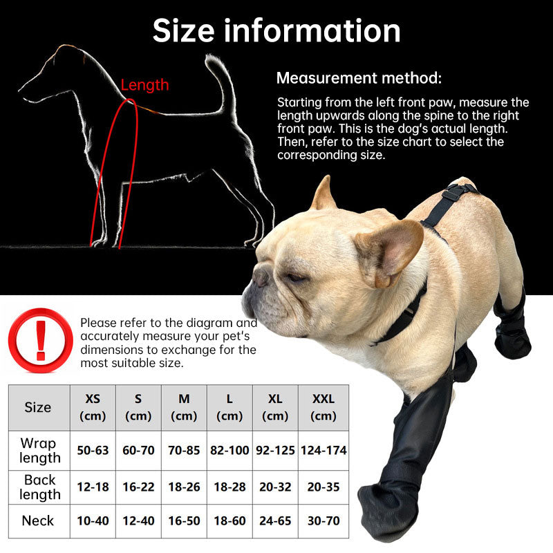 Suspender Dog Boots for all size dogs
