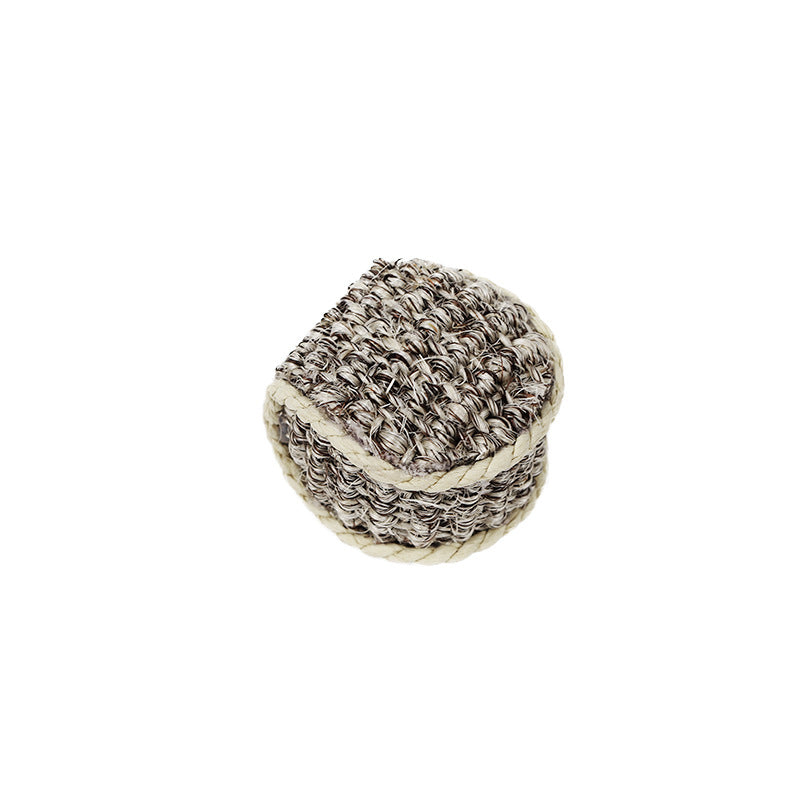 grey sisal ball toy