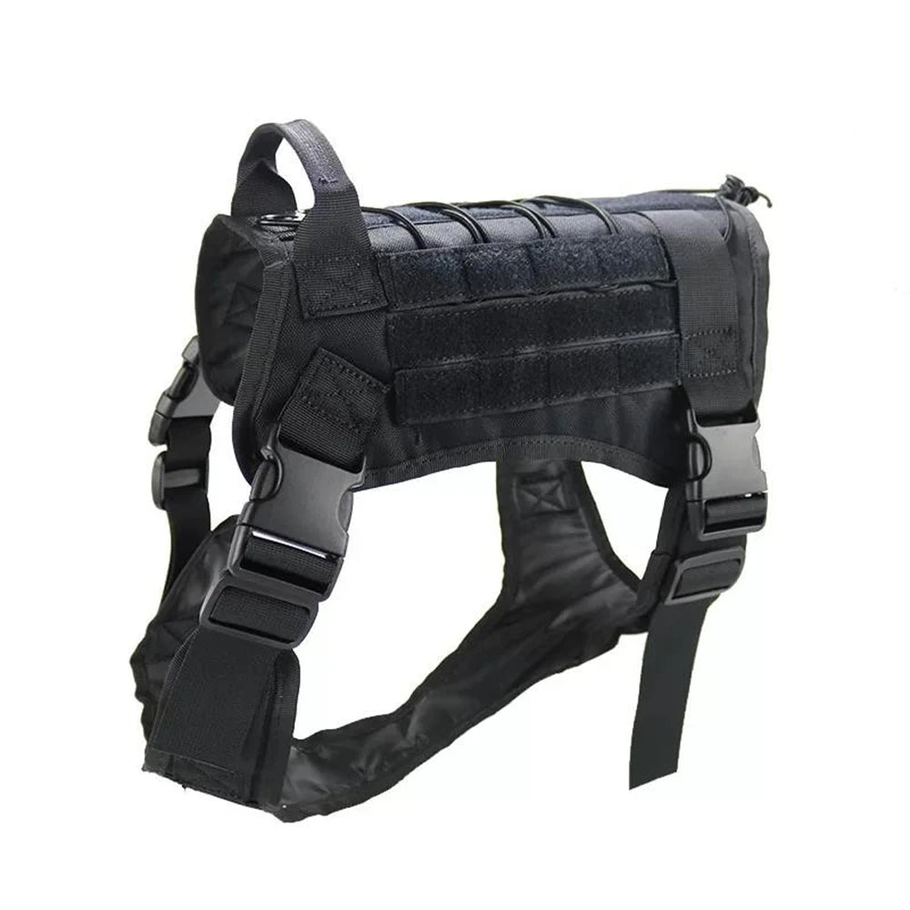black military dog vest