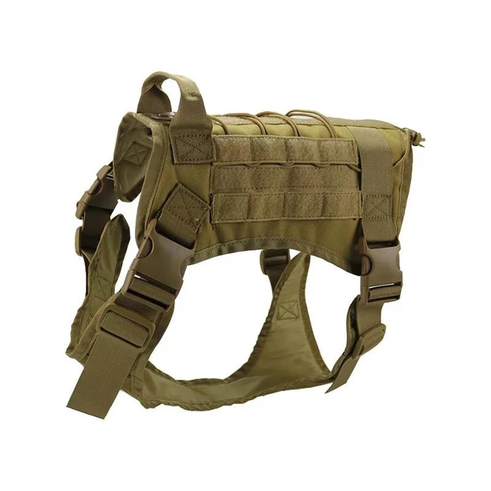 tan military dog vest